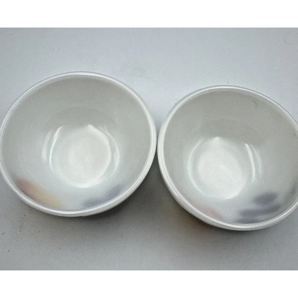 Fire King Anchor Hocking Gay Fad Fruit Pattern Milk Glass 8 Piece Set.‎